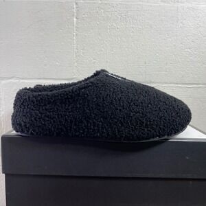 Bombas Sunday Slippers Sherpa Black Fleece Mule House Shoes Slip On Men's 12